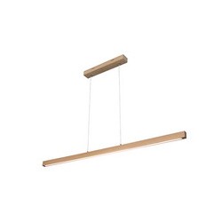 Suspension en Chêne Huilé, Design Contemporrain, avec Variateur Tactile, SMAL 1 LED