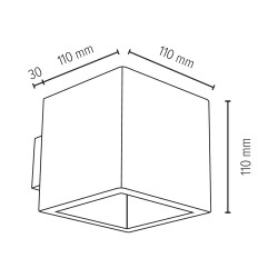 Applique Murale en Béton Gris, Design Cube, G9 1X28W maxi, BLOCK 2255136