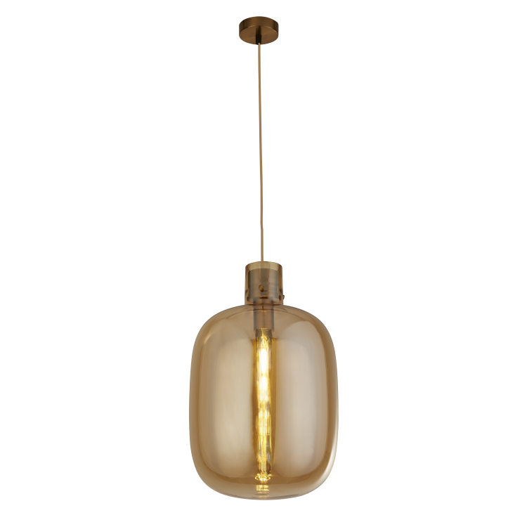 Lampe industrielle suspendue en aluminium avec base E26 1 lumière