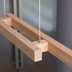 Suspension en Chêne Huilé, Design Contemporain, avec Variateur Tactile, SMAL DOUBLE