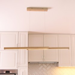 Suspension en Chêne Huilé, Design Contemporain, avec Variateur Tactile, SMAL DOUBLE