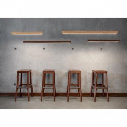 Suspension en Chêne Huilé, Design Contemporain, avec Variateur Tactile, SMAL 1 LED