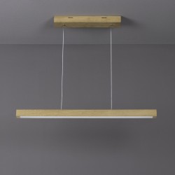 Suspension en Chêne Huilé, Design Contemporain, avec Variateur Tactile, SMAL 2 LED