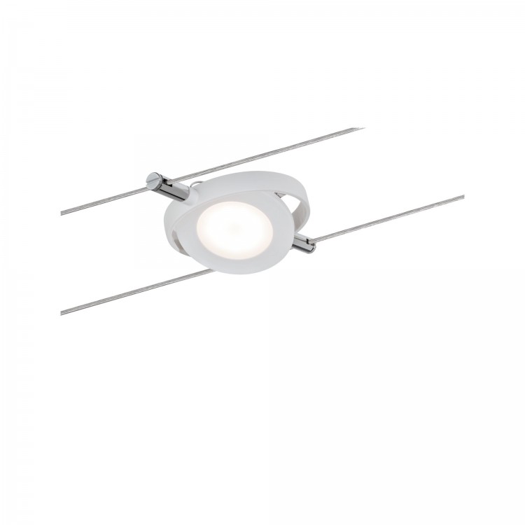 Système à câbles DC LED spot RoundMac 1x4W blanc mate 12V DC plastique