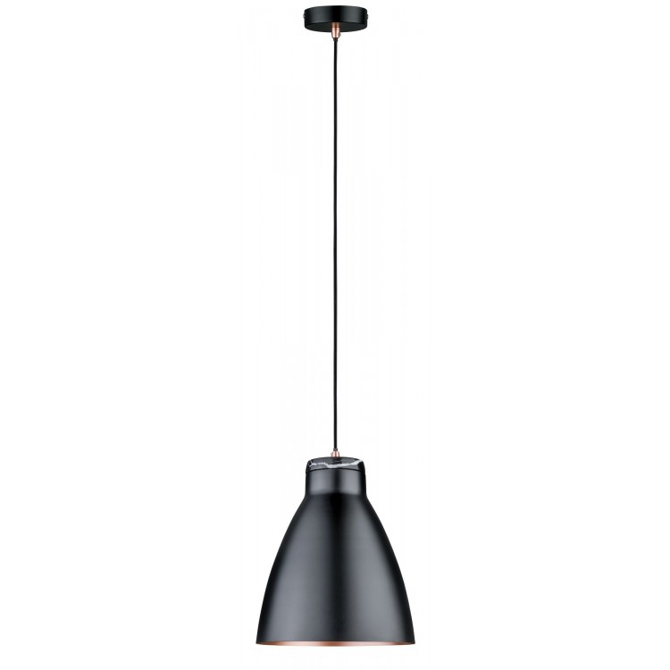 Neordic Roald suspension max 1x20W E27 Noir mat/Gris 230V Métal/Marbre