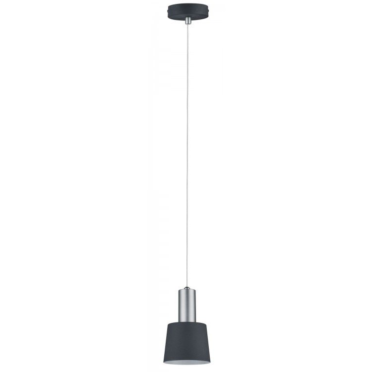 Neordic Haldar suspension max 2x40W E14 Gris foncé/Chrome mat 230V Métal