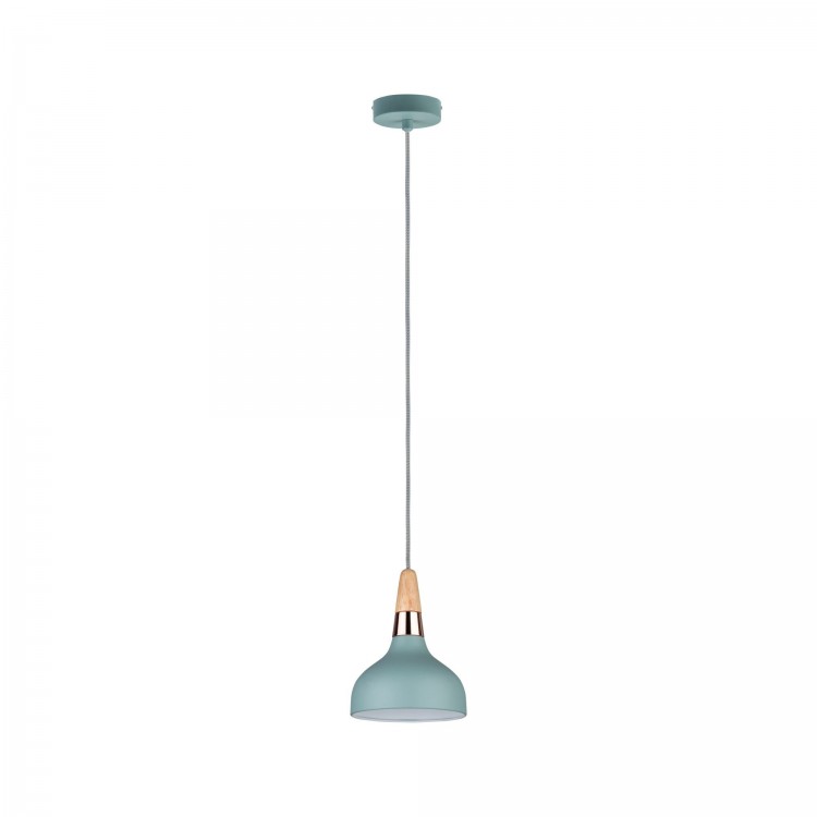 Neordic Juna suspension 160mm max 1x20W E14 Vert doux/Cuivre/Bois 120V Métal/Boi