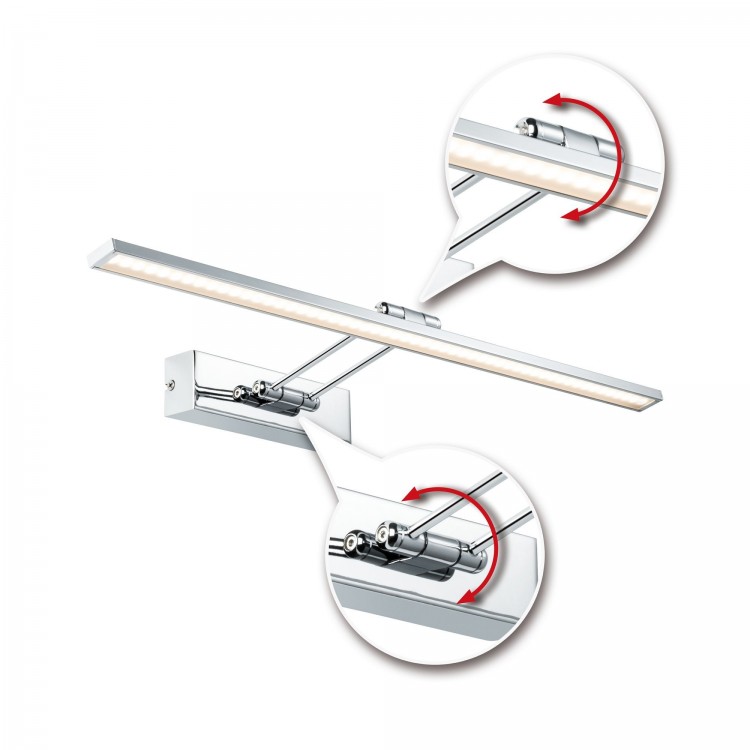 Galeria LED luminaires pour tableau Beam Sixty 11W Nickel brossé/Chrome 230V Mét