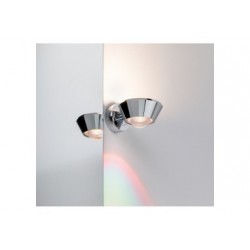 WallCeiling Sabik IP44 LED gradable 13W Chrome mat 230V plastique