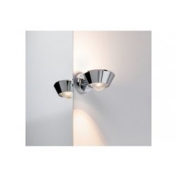 WallCeiling Sabik IP44 LED gradable 13W Chrome mat 230V plastique