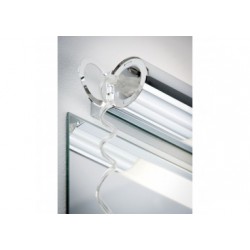 MP Orgon IP44 prise de courant LED 7,5W 440mm Chrome/Blanc 230V Métal/Acryl