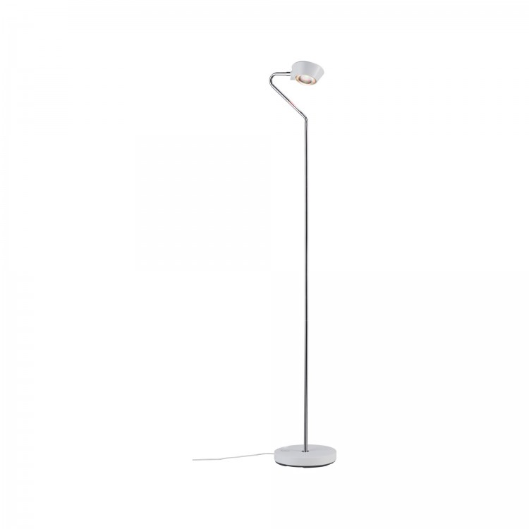 Lampadaire Ramos grad LED 11W Blc dépoli Chrome 230 V Synthétique/Métal