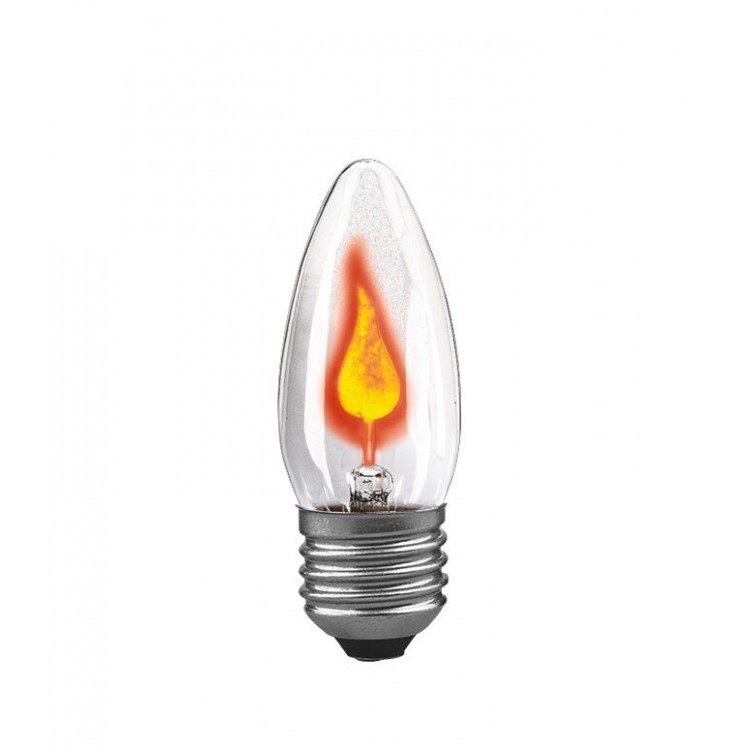 Flamme Scintillante 3W E27 90mm 35mm Clair