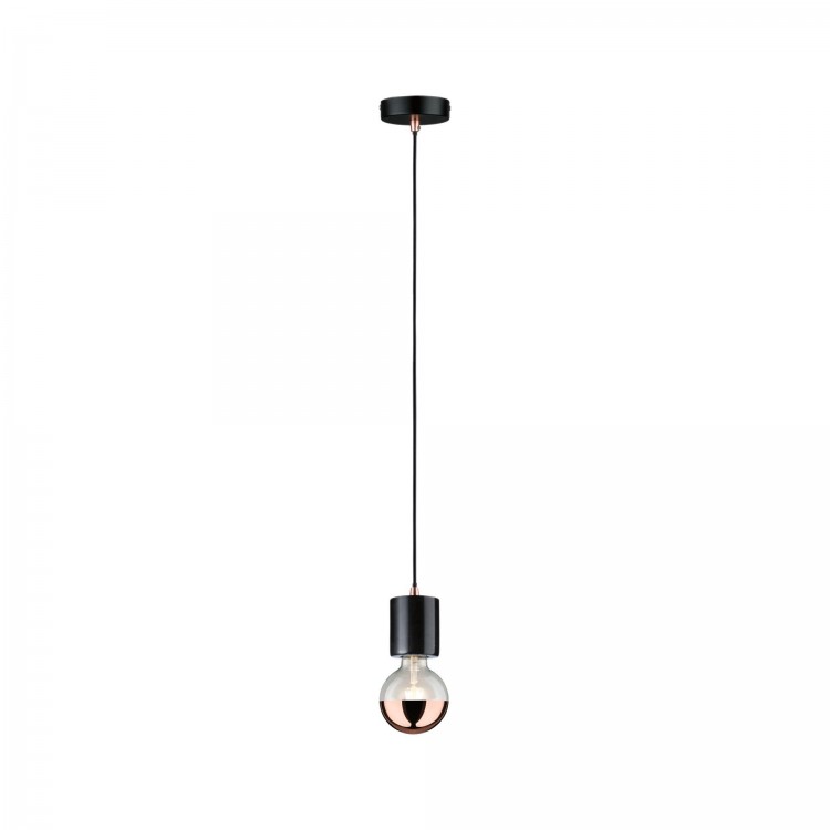 Suspension Neordic Nordin max1x60W E27 Noir 230V Marbre