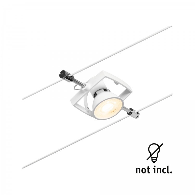 Corduo Sys de câb Spot MacII max1x10W bl mat/chrome GU5,3 12V DC pla/métal