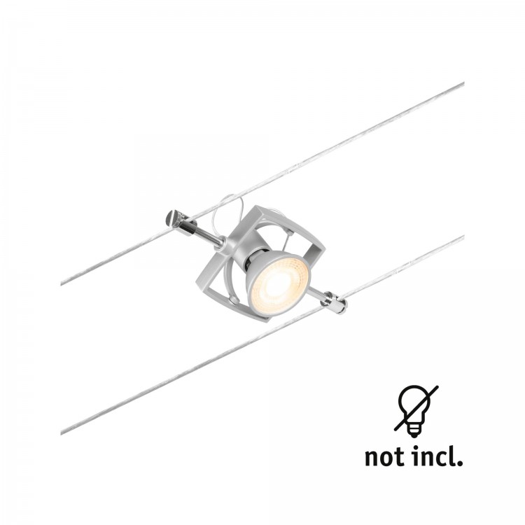 Corduo Sys de câb Spot MacII max1x10W ch mat/chrome GU5,3 12V DC pla/métal