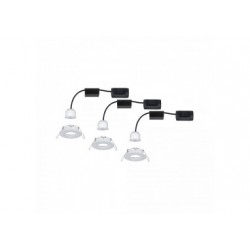 Enc Nova mini Coin rond fixe IP44 LED 3x4W 310lm blanc dépoli/alu