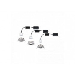 Enc Nova mini Coin rond fixe IP44 LED 3x4W 310lm acier brossé/alu