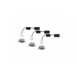 Enc Nova mini Coin rond orientable LED 3x4W 310lm acier brossé/Alu