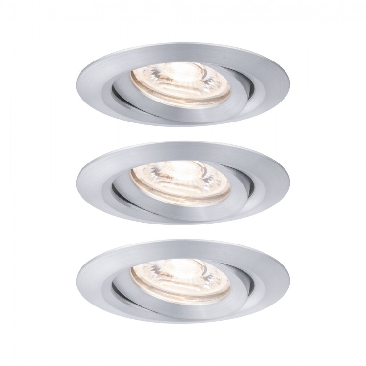 Enc Nova mini Coin rond orientable LED 3x4W 310lm alu tourné/alu