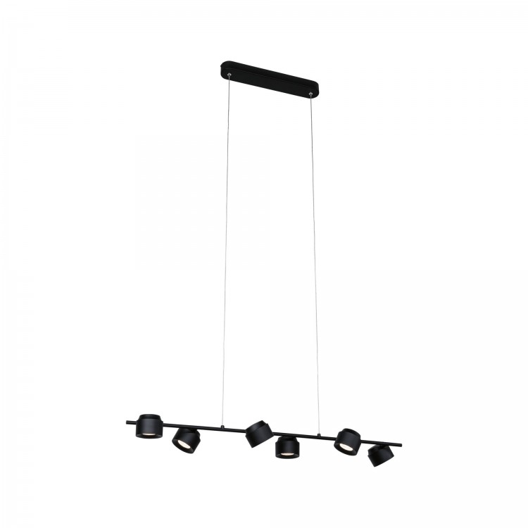 Suspension LED Puric Pane I 6x4,5W 3Stepdim Noir/Gris 230V Mét/Synthétique