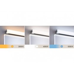 WallCeiling  Tova IP44 TunW LED 8,7W 900mm Chrome/Blanc 230V Métal/Acryl