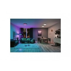 WallCeiling Rainbow Dynamic RGB TunW LED 38,5W 475mm Blanc/Noir 230V Syn/Mét