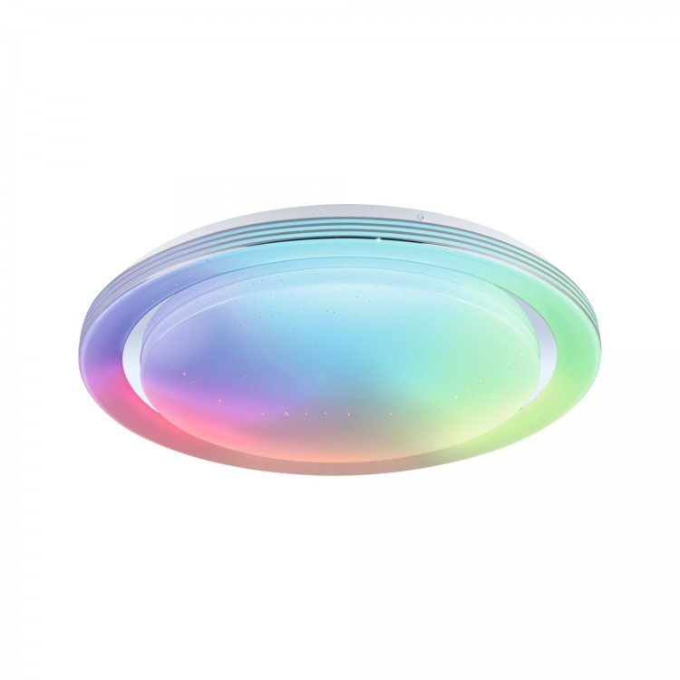 WallCeiling Rainbow Dynamic RGB TunW LED 38,5W 485mm Blanc/Chr 230V Syn/Mét