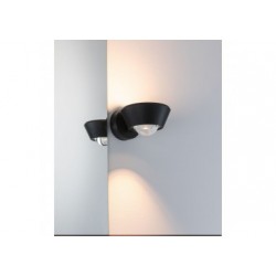 WallCeiling Sabik IP44 LED gradable 13W Noir 230V plastique