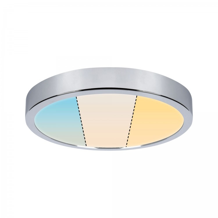 WallCeiling Aviar IP44 LED 18W TunW 300mm Chrome 230V synthétique