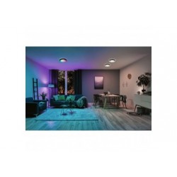 WallCeiling Rainbow Dynamic RGB TunW LED 22W 375mmm Blanc/Noir 230V Syn/Métal