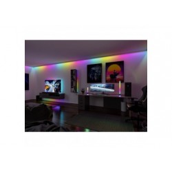 Kit Strip LED Dynamic 5m Rainbow RGB IP20 10,5W 12V CC noir Métal