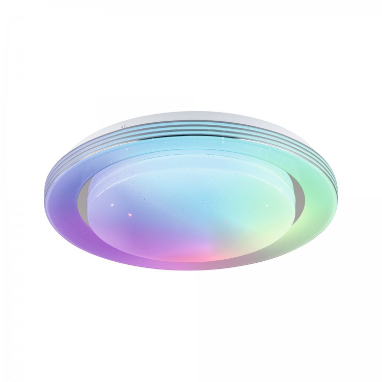 WallCeiling Rainbow Dynamic RGB TunW LED 22W 380mm Blanc/Chr 230V Syn/Mét