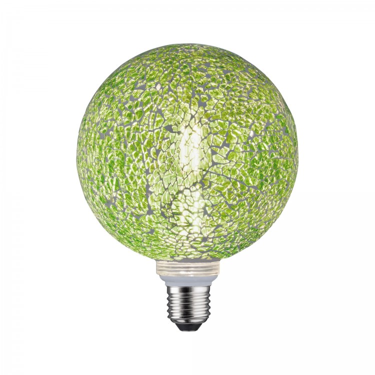 LED G125 Miracle Mosaic 470lm green grd E27 2700K 230V