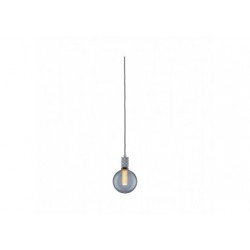 Suspension Neordic Tilla avec prise max20W E27 gris aluminium 230V tissu/mét