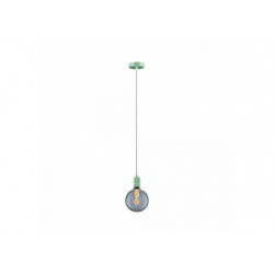 Suspension Tilla Neordic max1x60W E27 vert clair 230V tissu/mét