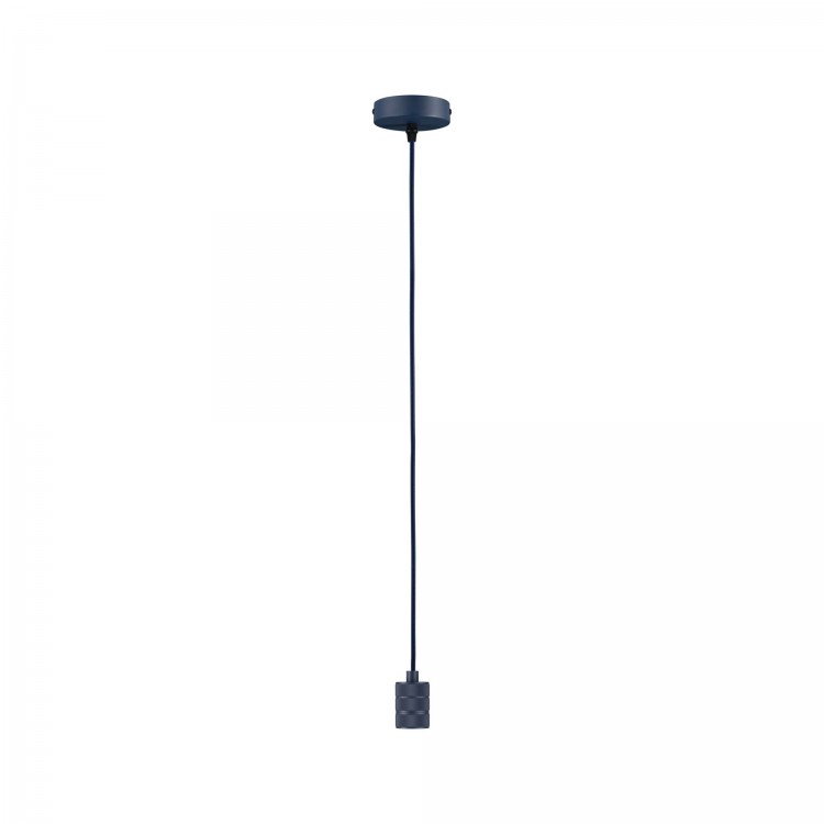 Suspension Tilla Neordic max1x60W E27 bleu nuit 230V tissu/mét