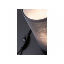 Lampe à poser Pia max.1x25W E14 Noir mat/Gris 230V Métal/tissu