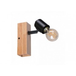 Spots Arvid max. 1x20W E27 230V Noir/bois