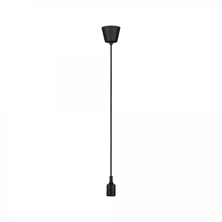 Suspension Ketil IP44 max1x20W E27 noir 230V silicone/plastique