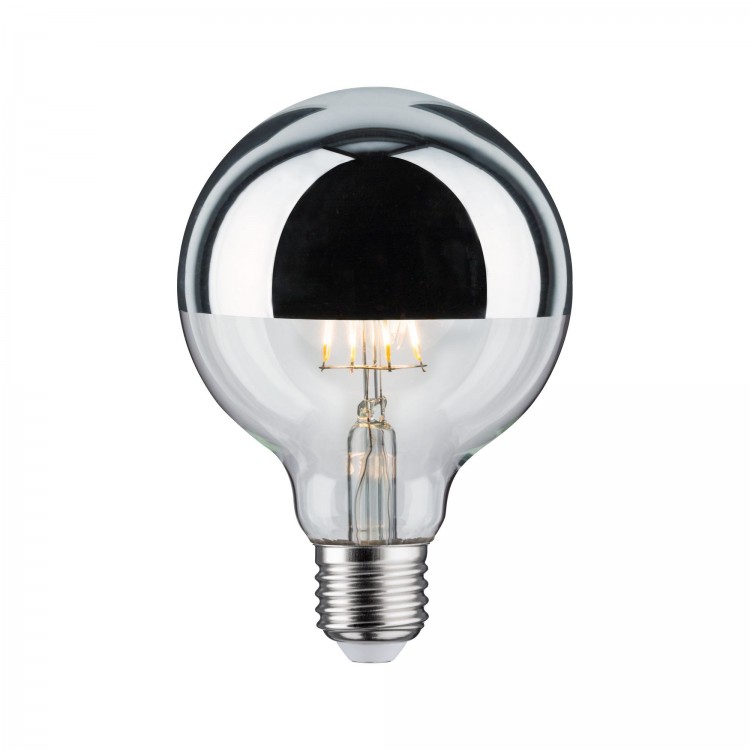 LED G95 Calotte réflectrice 600lm E27 2700K 6,5W 230V Argent gradable