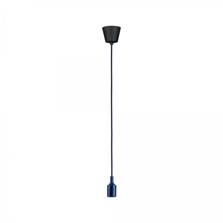 Suspension Ketil Neordic max1x60W E27 bleu nuit 230V tissu/sil