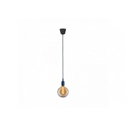 Suspension Ketil Neordic max1x60W E27 bleu nuit 230V tissu/sil