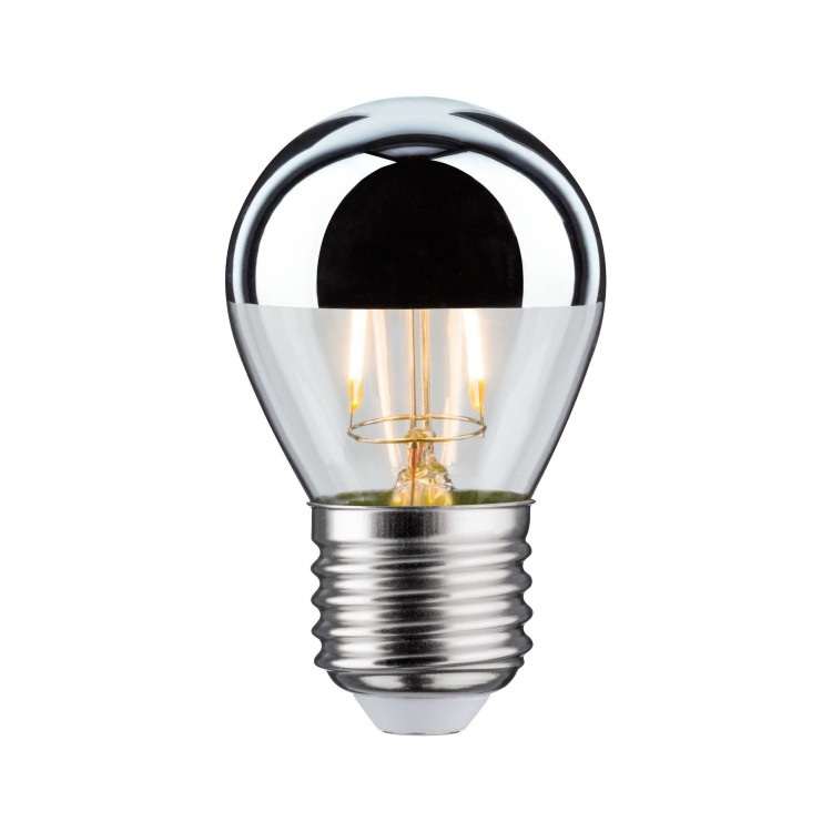 LED sphérique calotte réflect 220lm E27 2700K 2,6W 230V Argent