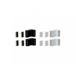 Lot de 4 connecteurs enfichables Function YourLED blanc noir