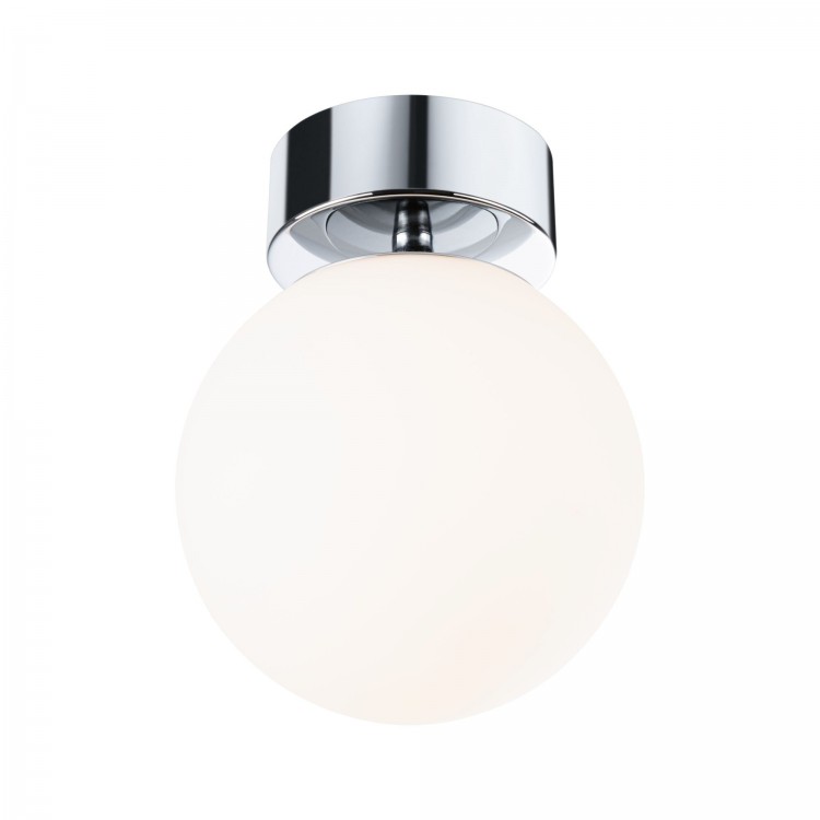 MP Gove IP44 plafonnier LED 9W Satin/Chrome Verre/métal