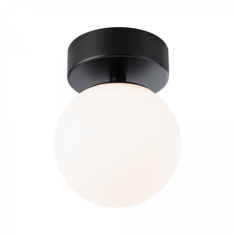 MP Gove IP44 plafonnier LED 5W Satin/Noir mat Verre/Métal