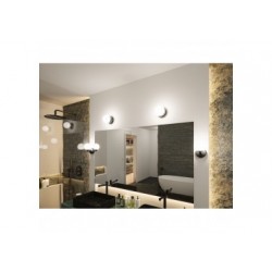 MP Gove IP44 plafonnier LED 5W Satin/Noir mat Verre/Métal