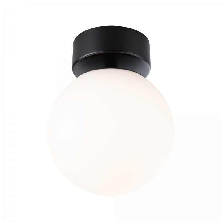 MP Gove IP44 plafonnier LED 9W Satin/Noir mat Verre/Métal