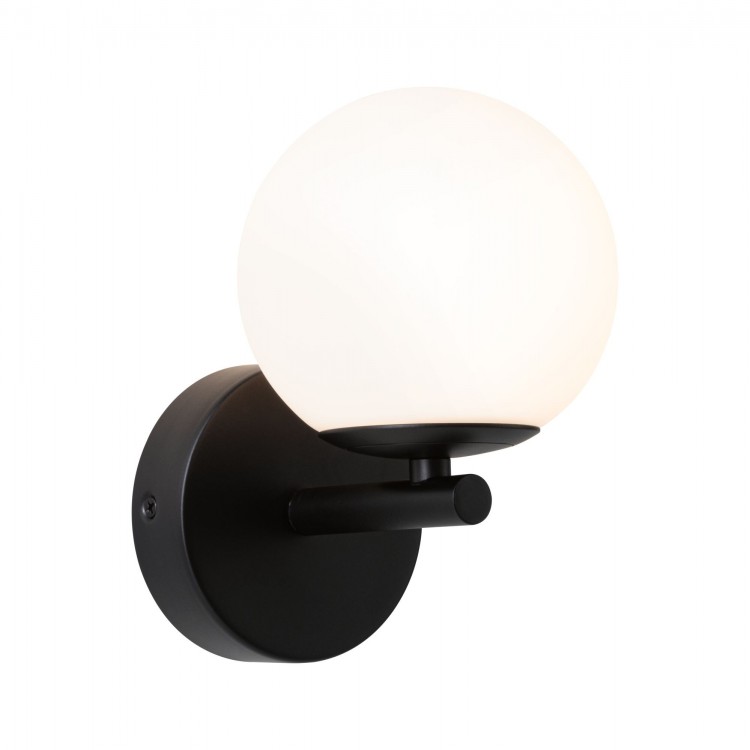 MP Gove IP44 Applique LED 5W Satin/Noir mat Verre/Métal